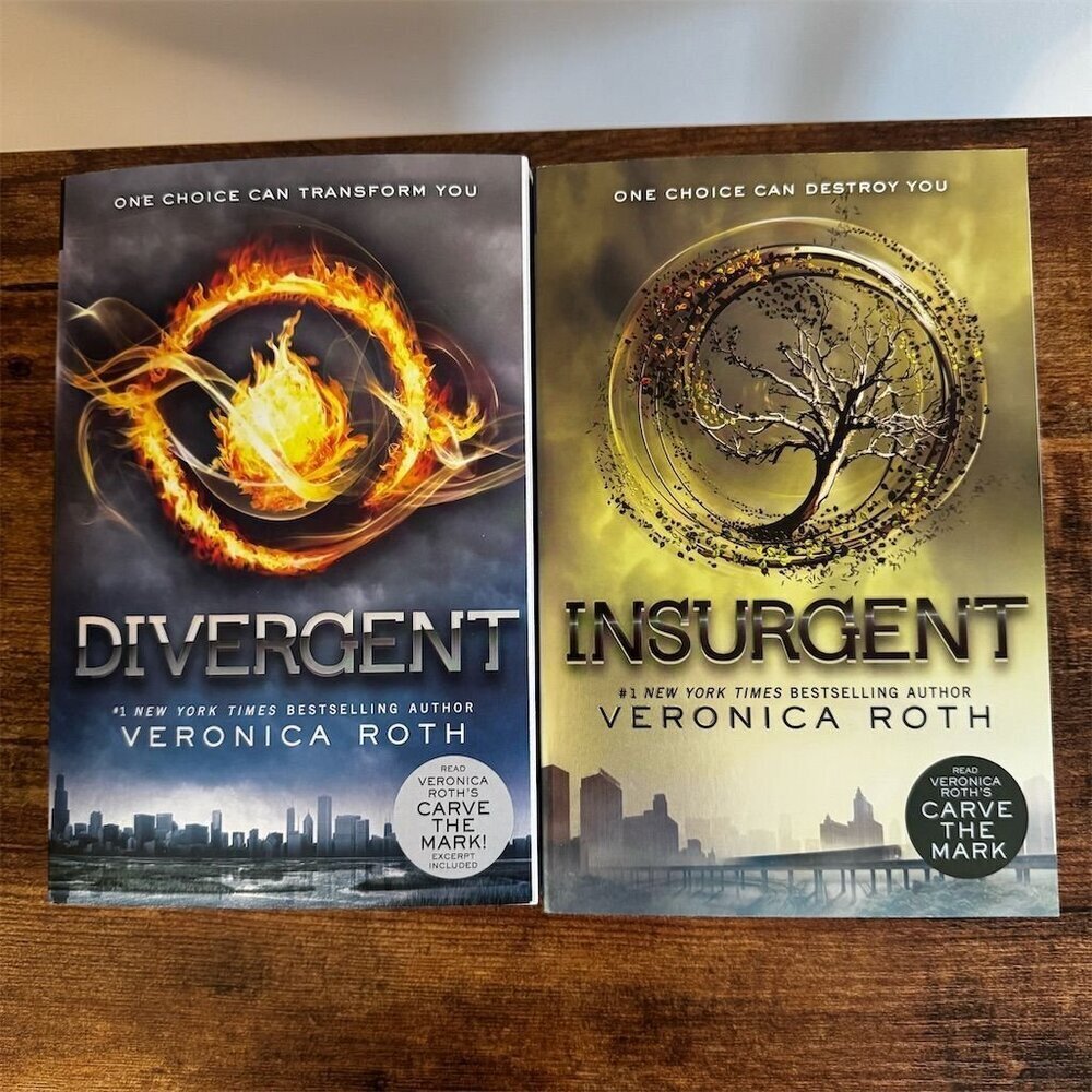 Divergent & Insurgent by Veronica Roth Paperback Lot of 2 Books New